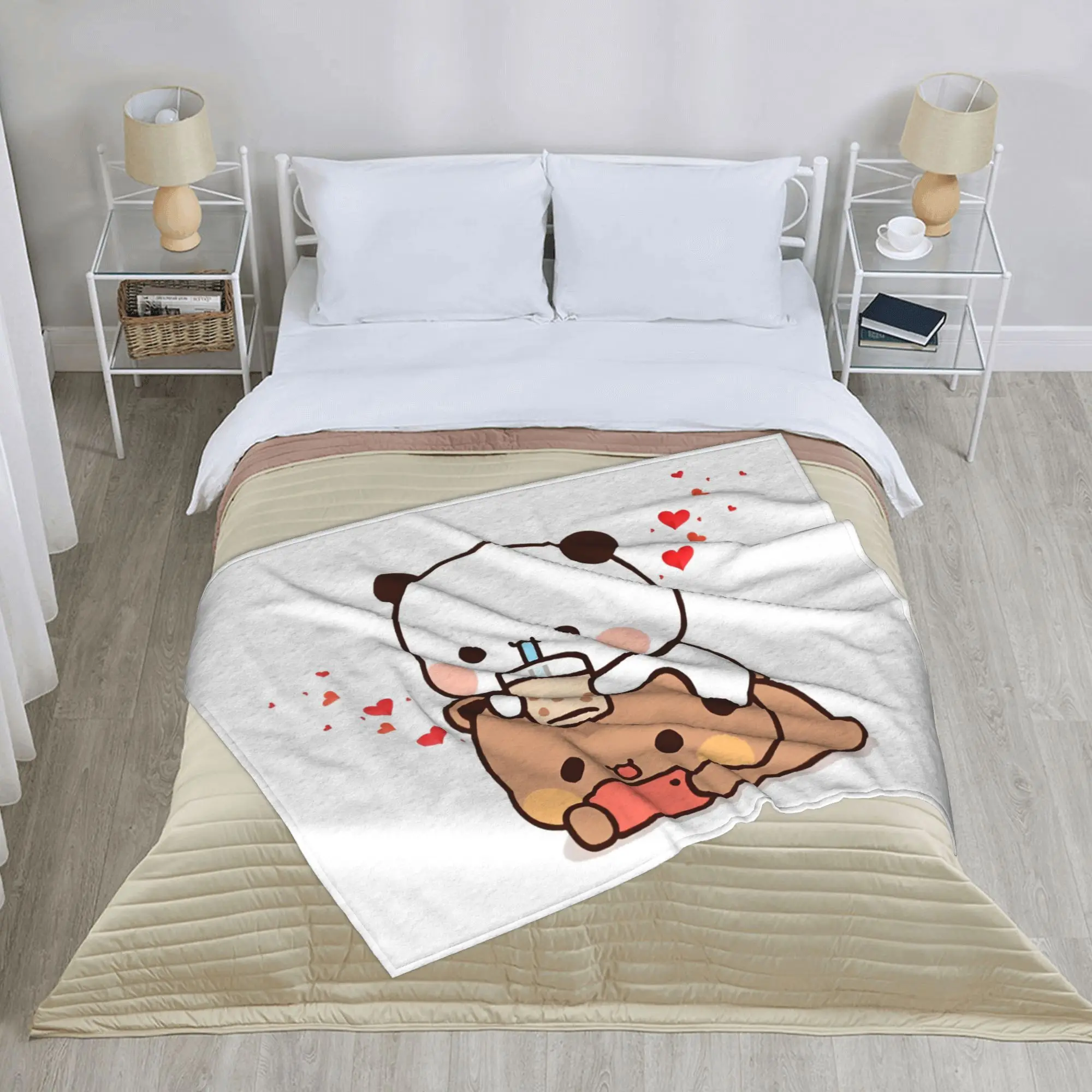 Bubu Dudu Chilling Blanket Fleece  Textile Decor  Ultra-Soft Throw Blankets for Bedding Rug Piece