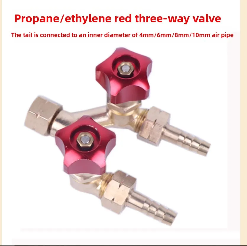 عداد الأكسجين، مقياس الأسيتيلين والبروبان، صمام ثلاثي، مخفض الضغط، انقسام إلى وصلتين، صمام منفصل، واحد إلى اثنين