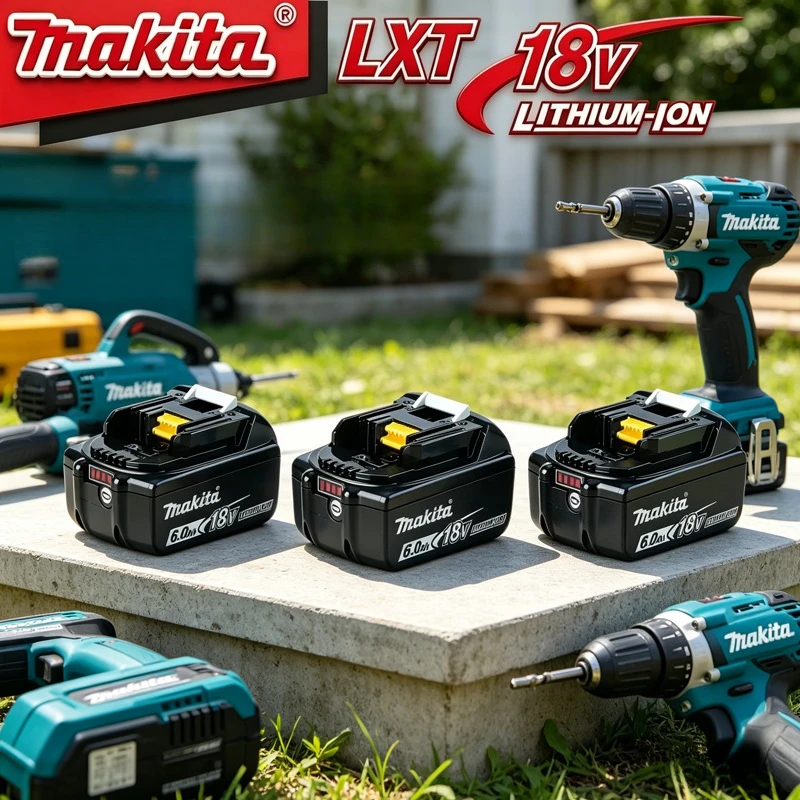 

Makita 18V LXT Original Battery 6.0Ah Compatible With BL1850B BL1860B Stable Power For Household DIY And Garden Maintenance Tool