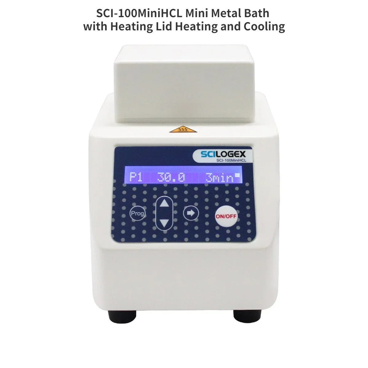 SCILOGEX New SCI-100MiniHCL with Hot Cover Heating and Cooling Mini Metal Bath Laboratory Professional Metal Bath