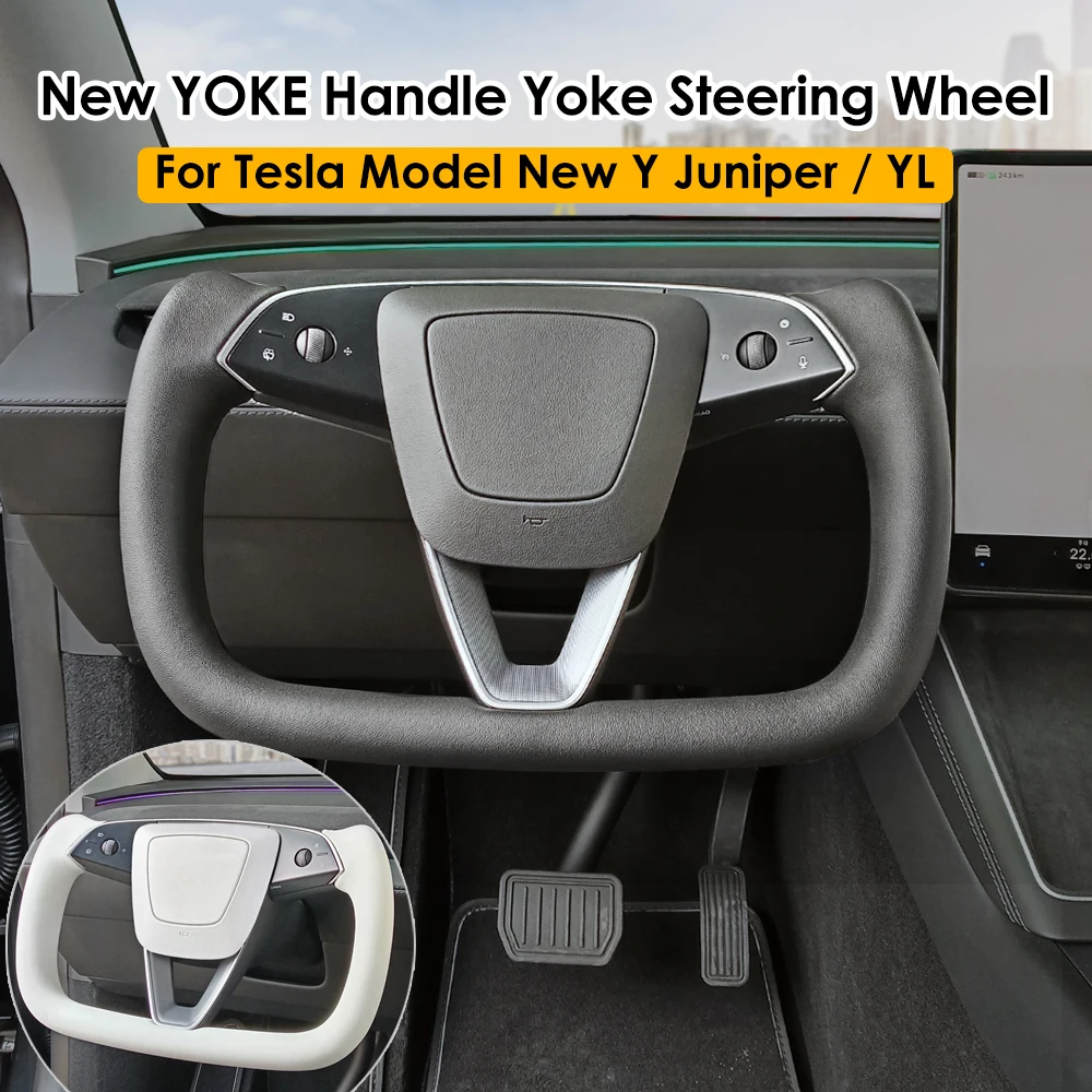 Modell YL Yoke-Lenkrad für Neues Model Y Juniper Beheizbares Yoke-Lenkrad für Tesla Personalisiertes Renn-Lederlenkrad Maßgefertigter Zubehörteil – Detail 1