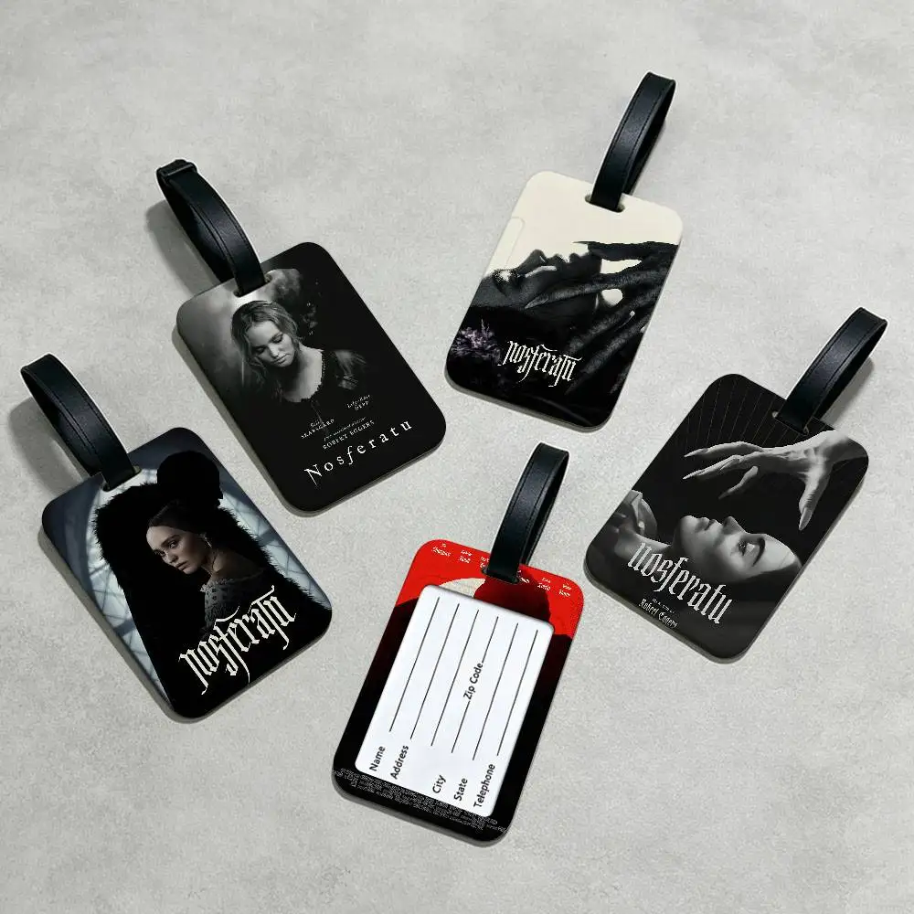 Classic Horror Movie Nosferatu 2025 New PVC Anti lost Luggage Identifier Tag Removable Information Card Holder Baggage Tag