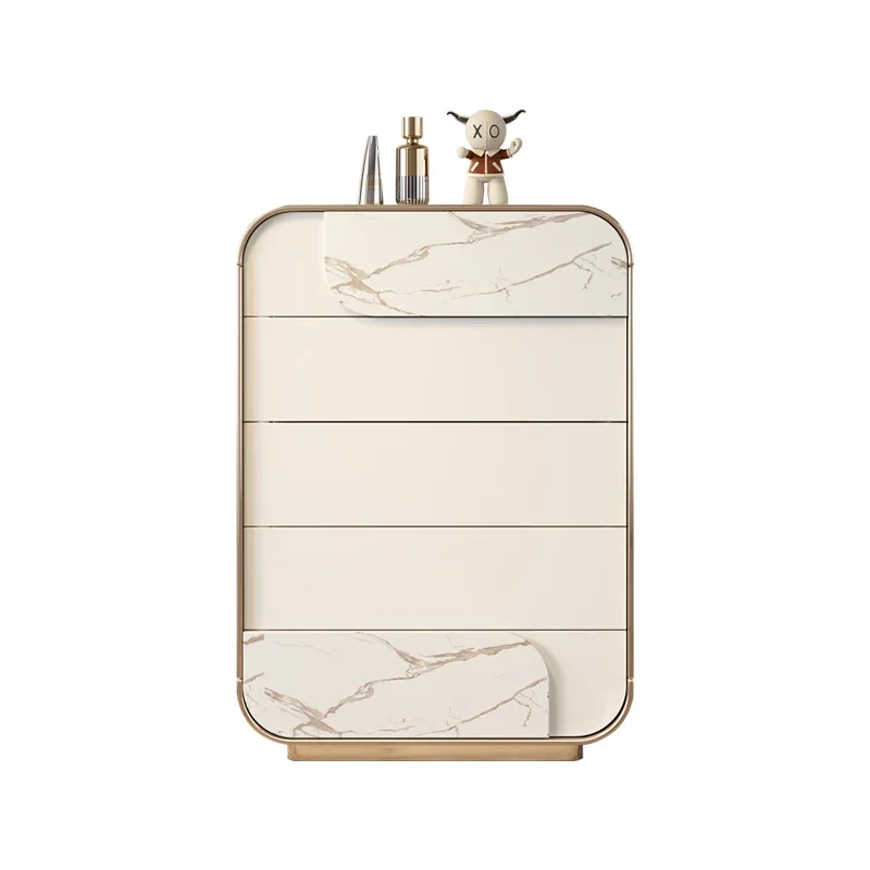 

Italian light luxury bedroom locker solid wood chest modern simple home partition wall storage locker