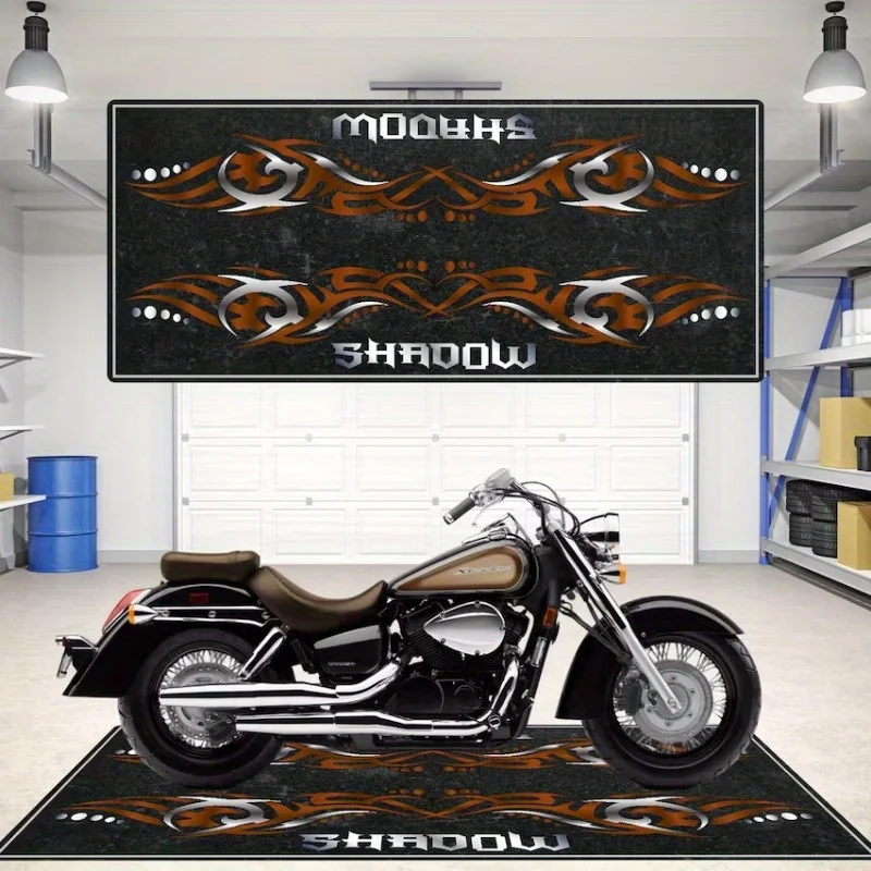 

VIKAMA Cool Motorcycle-Themed Rug Stain-Resistant and Durable, Ideal for Entrance Halls, Motorcycle Parking Areas and Home Décor