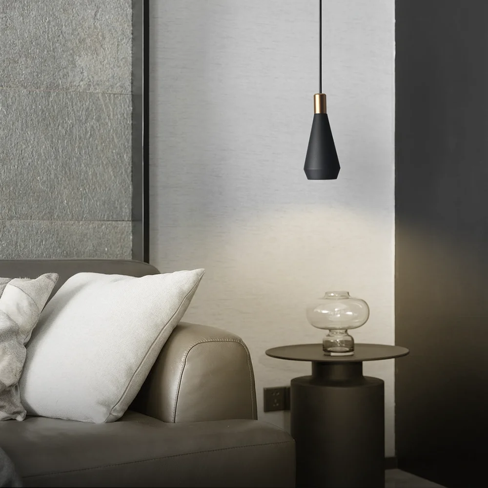 Aisilan Led Luxe Hanglamp Moderne Keuken Slaapkamertafel Eetkamer Hanglamp Huis Kroonluchter Zwart Metalen Lampenkap