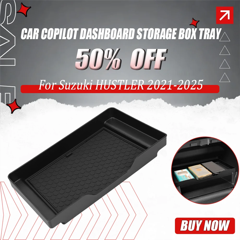 

ABS автомобильный ящик для хранения приборной панели Copilot лоток для Suzuki HUSTLER 2021-2025 только подходит для откидной версии органайзер аксессуары