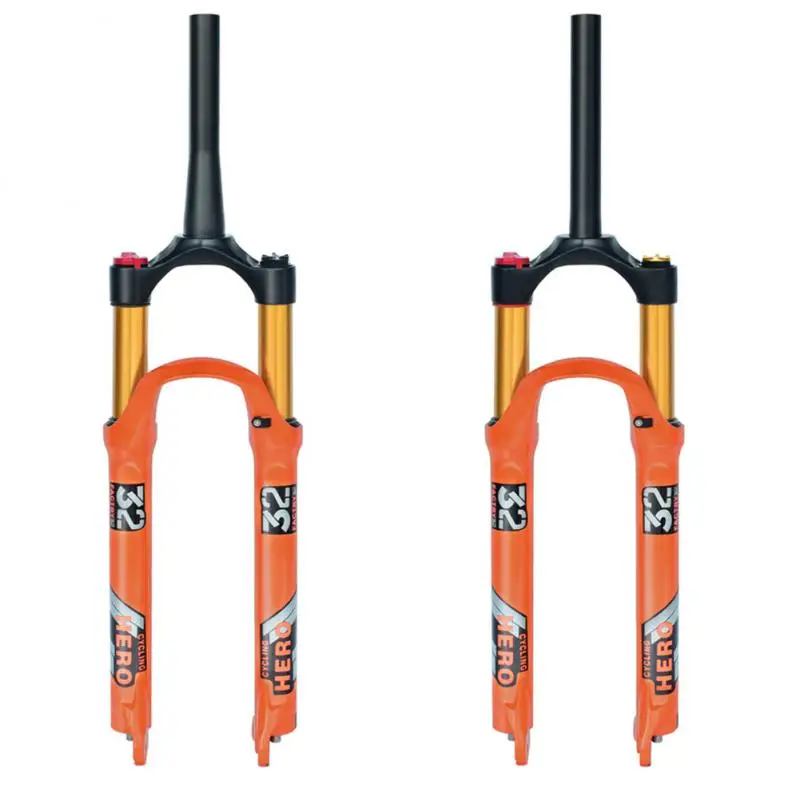 

Magnesium Alloy Mountain Bike Front Fork Air Fork Cross-border Bicycle Shock Absorber Shock Absorber Orange