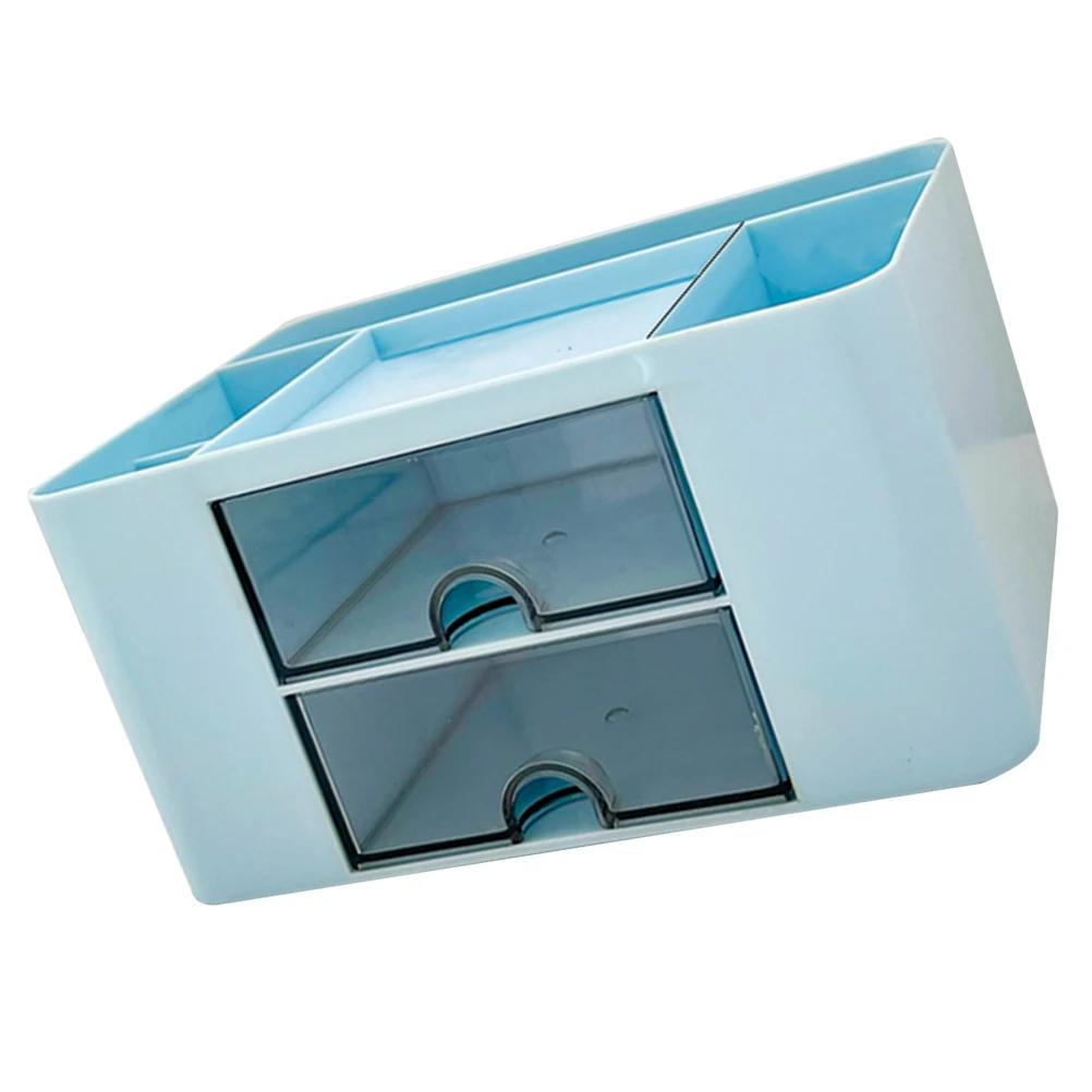 Desktop Storage Box Practical Hips Material Desk Organizer Sundries Cosmetics Stationery Storage Case Desktop Organizer