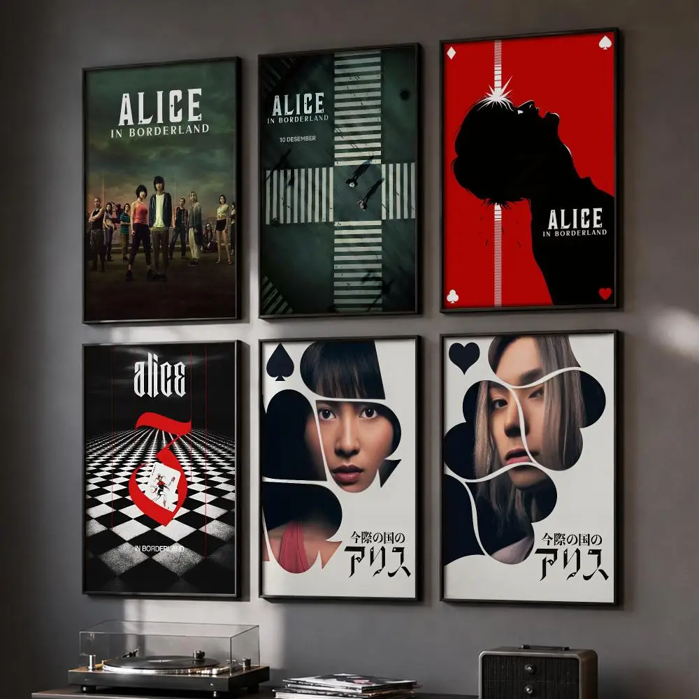TV A-Alice in B-Borderland Poster HD Home Wall Stickers House hallway Living Room Bedroom Bar Office Decor Art Prints