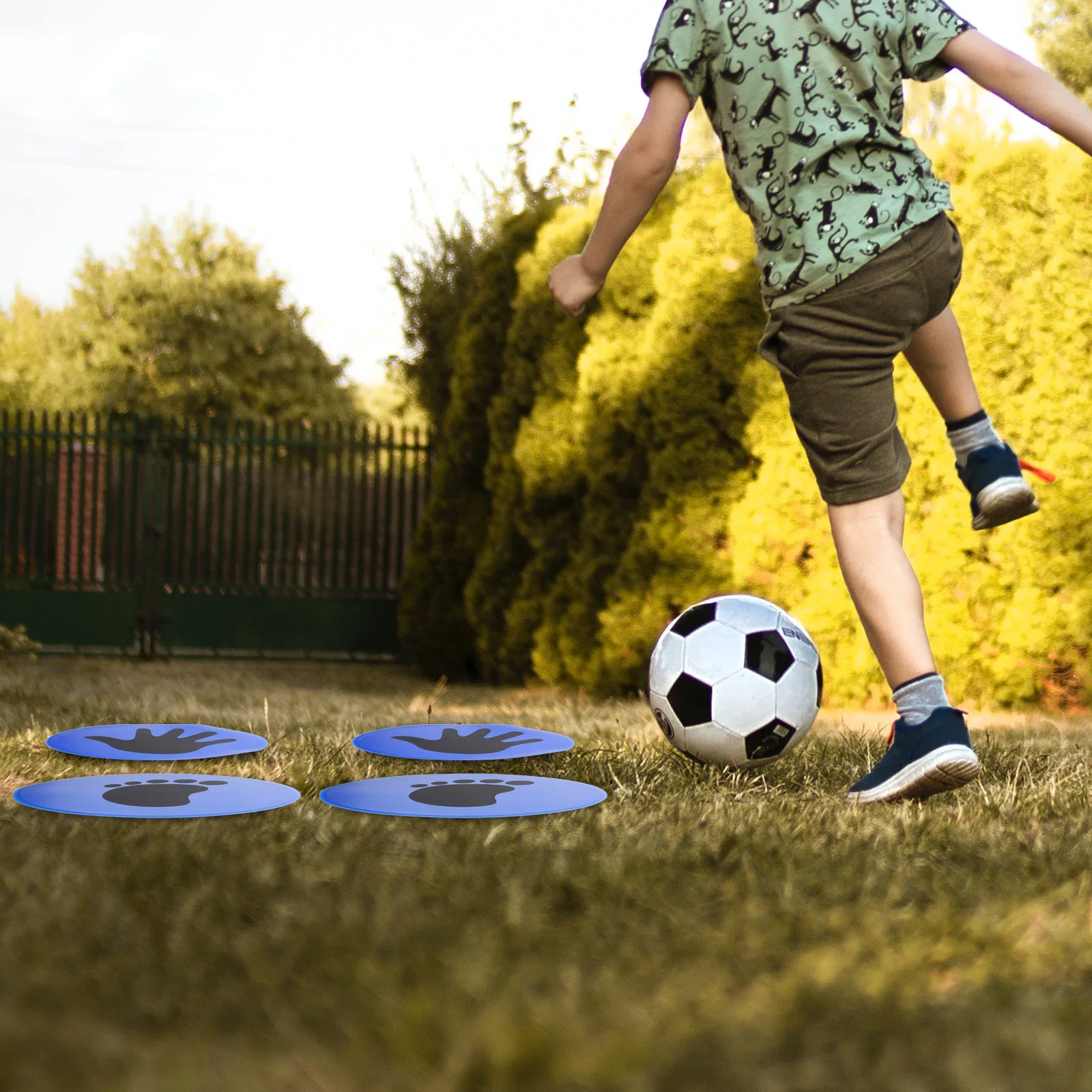 

Football Landmark Mats Soccer Training Markers Floor Agility Spot Discs Bright Orange for Sports Fitness