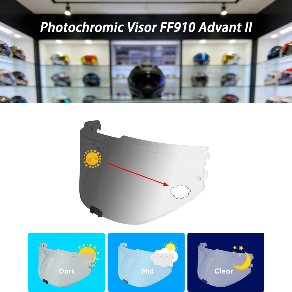 

Фотохромный визор для мотоциклетного шлема LS2 FF910 Advant 2, фотохромные прозрачные анти-УФ линзы, автоматически изменяющие цвет