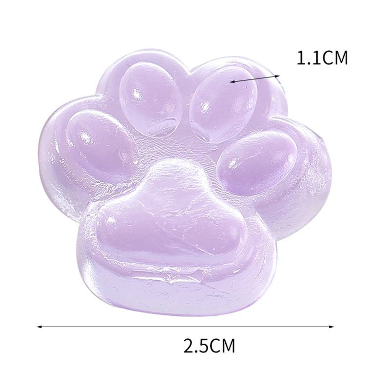 10Pcs/bag Mini Cute Transparent Cat Claw Squeeze Toy Quick Rebound Lovely Soft Pinch Sensory Toys Children Stress Relief Toys