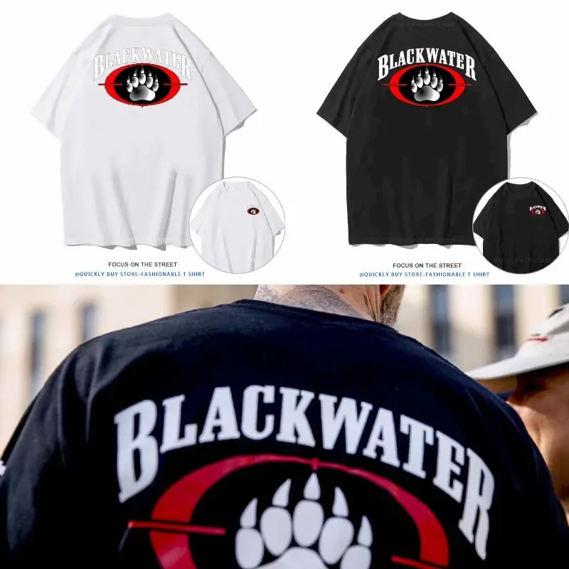 Trumpf Blackwater 100% Baumwolle T-Shirt Agentur Militär spezielle Blackwater Agentur Gruppe Krieger Männer T-Shirt O-Ausschnitt Kurzarm Shirt