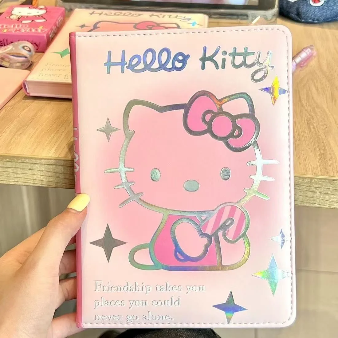 Sanrio Hello Kitty Cute Cartoon Notebook Fashion Daily Diary Book Notepad Student Study Office Stationery Holiday Gift
