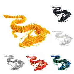 Fish Tank Landscaping Decoration Movable Jointed Dragon Statue 3D Printed Articulated Dragon Chinese Flexible Realistic Ornament