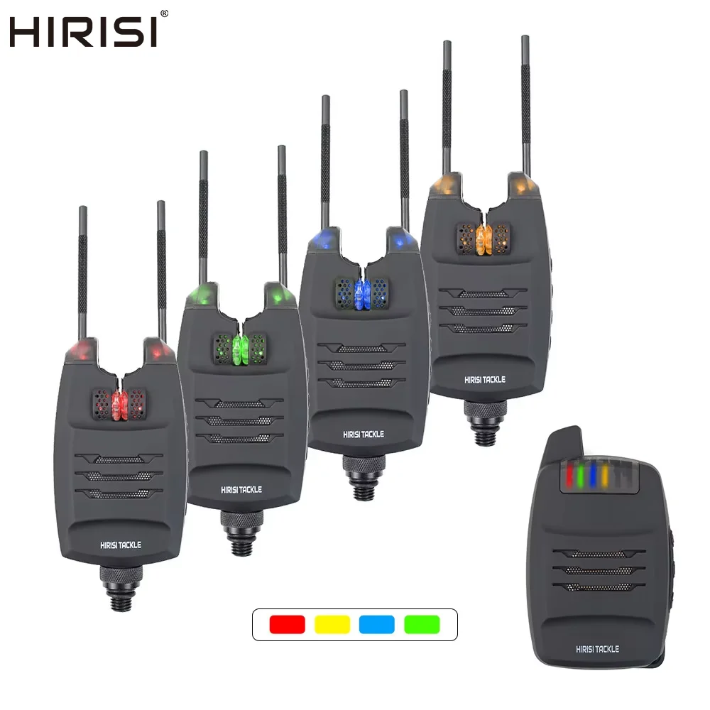Hirisi Wireless Fishing Bite Alarm Set with Anti-theft Function and Carp Fishing Snag Bar for Carp Fishing Tackle B1228