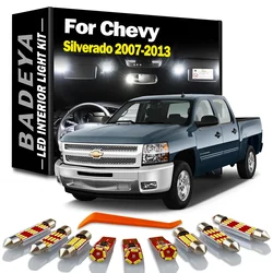 BADEYA 13Pcs Canbus For Chevrolet Chevy Silverado 2007-2010 2011 2012 2013 LED Interior Dome Map Light Kit Led Bulbs No Error