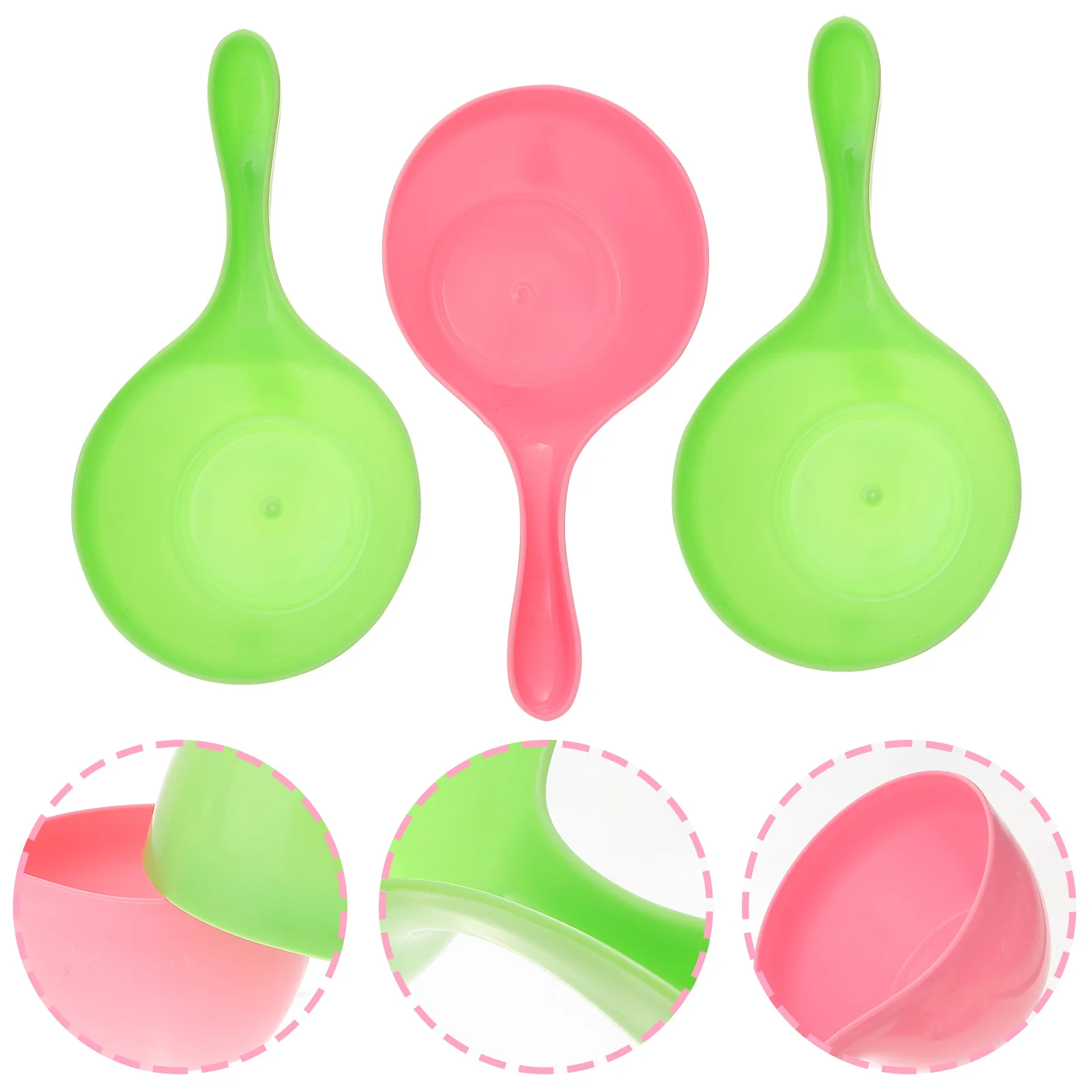 

3pcs Hair Head Portable Bath Wash Cup For Shower Water Spoon Wash Hair Head Cup Flower Watering Tool