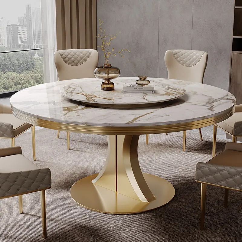 Round Restaurant Dining Table Mobile Modern Luxury Study Living Room Writing Dining Table Designer Muebles Kitchen Furniture