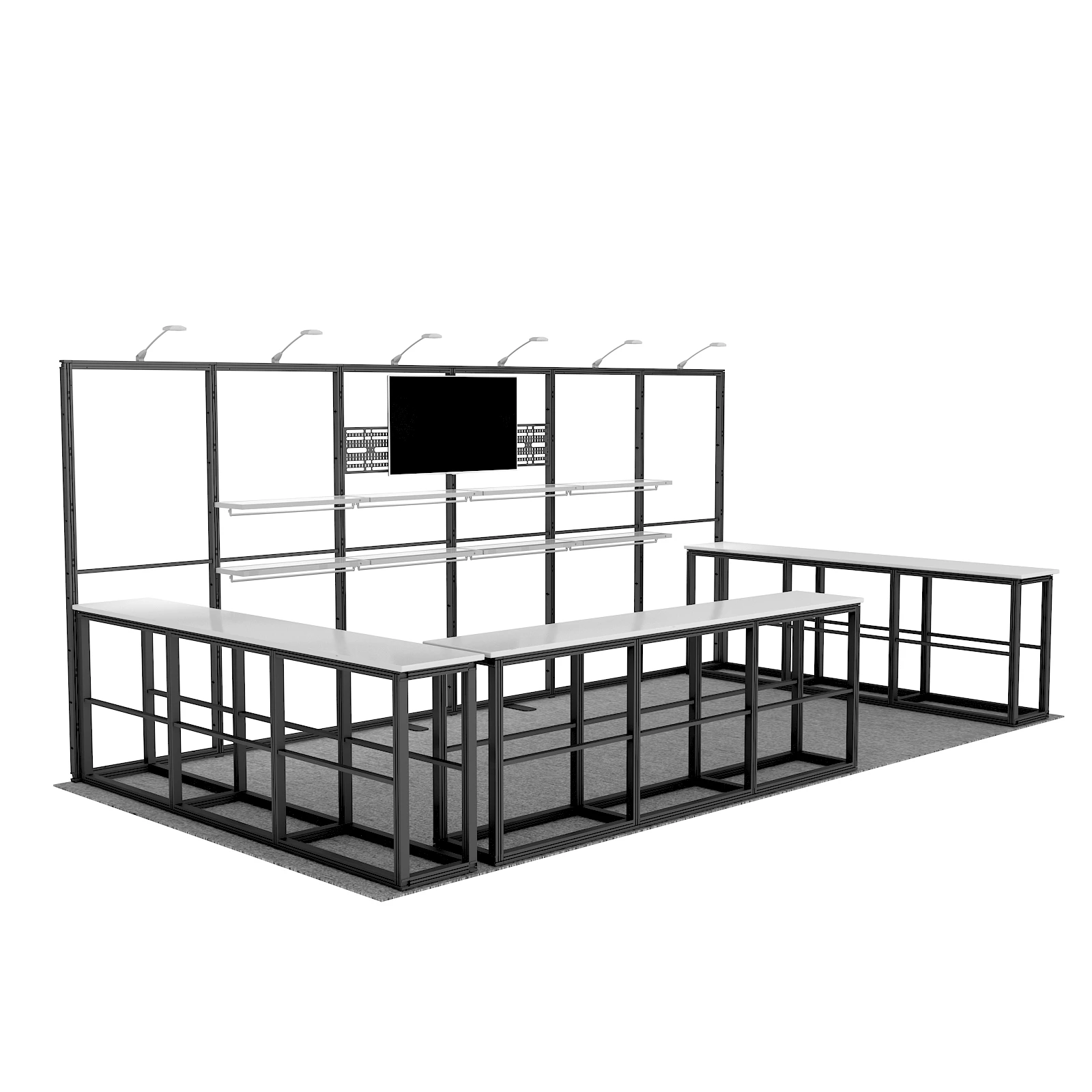 Cabina espositiva portatile per esposizioni commerciali 10x20 Espositore per stand per esposizioni commerciali 3x6 Popolare nel supporto sullo sfondo americano