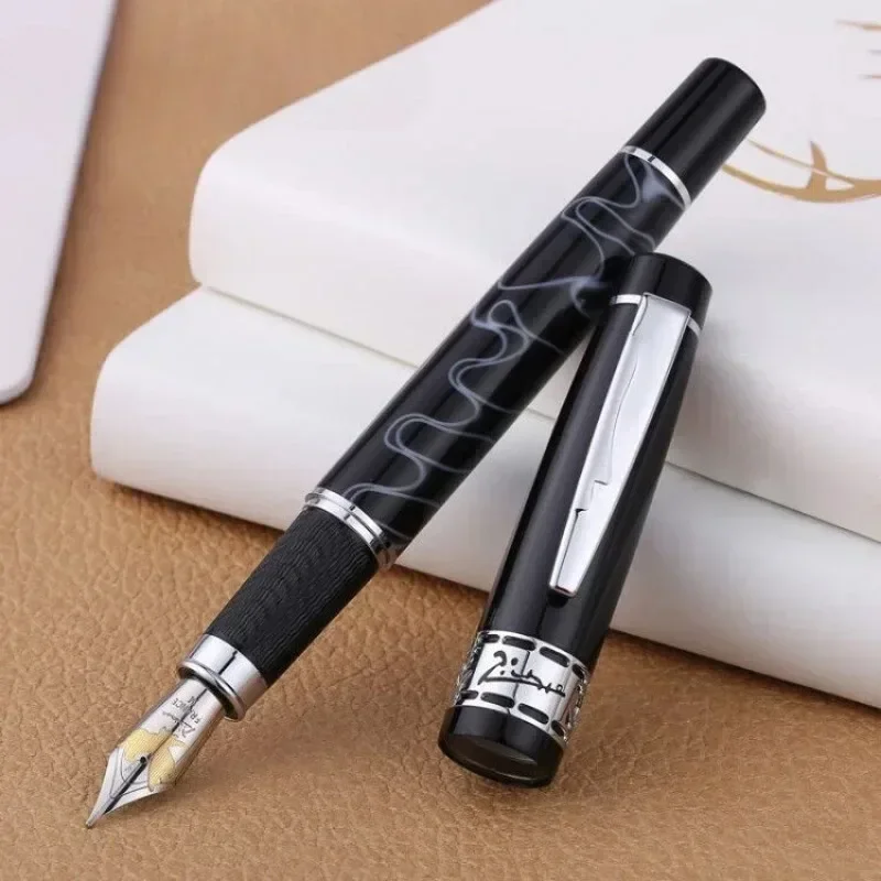 New New pens Picasso red acrylic fountain pen F 0.5mm classic resin pens pocket design portable gold Office pen high-end station