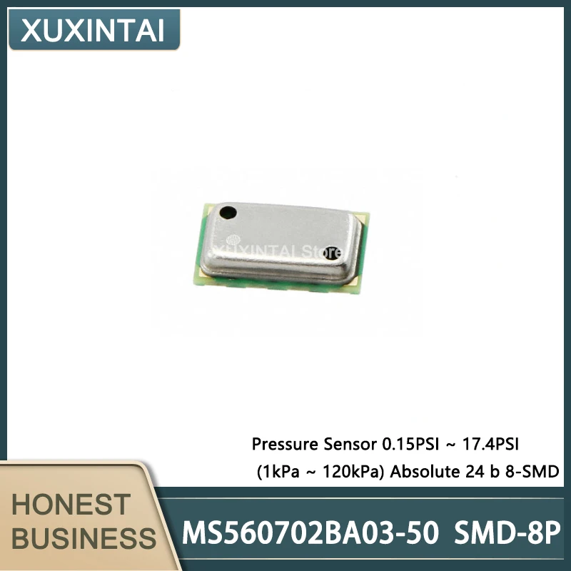 5Pcs/Lot  New Original  MS560702BA03-50  MS560702BA03 Pressure Sensor 0.15PSI ~ 17.4PSI (1kPa ~ 120kPa) Absolute 24 b 8-SMD