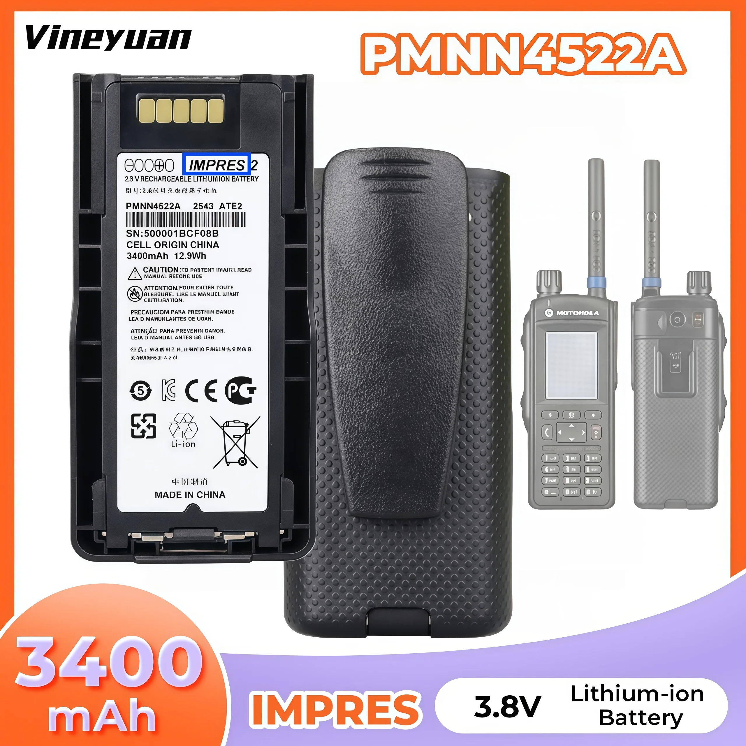 

3400 мАч PMNN4522 IMPRES Замена аккумулятора для MTP600 MTP3100 MMTP3550 TP6000 MTP6650 MTP3250 MTP3200 NNTN8023A двусторонней радиосвязи