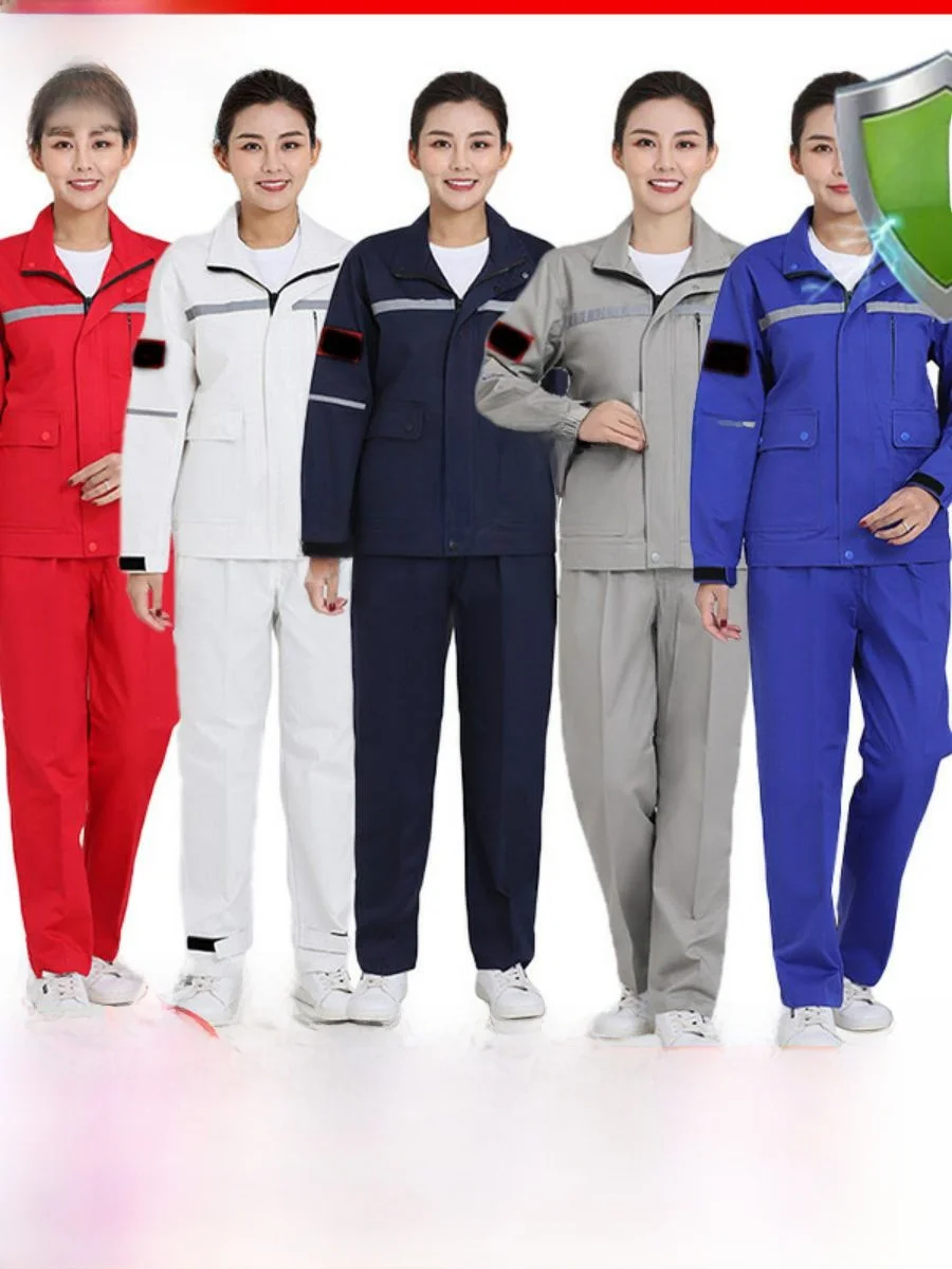 

Pure Cotton Anti-Static Workwear Spring Autumn Set Men's Work orm Fireproof And Flame Retardant Labor Protection Clothing