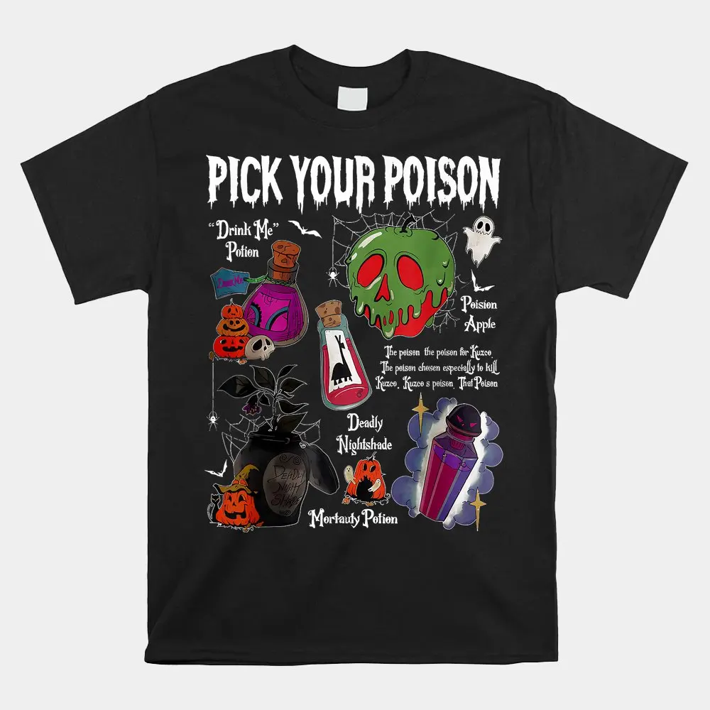 Pick Your Poison Halloween Party Spooky Shirt