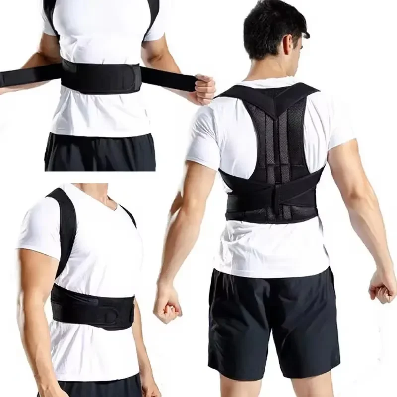 Back Brace Posture Corrector Lumbar Straightener Waist Coluna Postura Vest Correct Corset Shoulder Support Belt for Men & Women - view 2