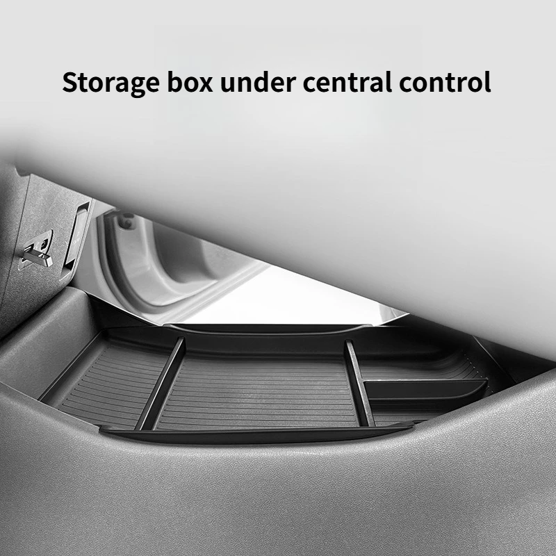 Auto-Mittelkonsole Aufbewahrungsbox für Xpeng P7+ 2024 2025 2026 Getränkehalter Armaturenbrett-Organizer Autotür-Organizer Schwarz Auto-Zubehör – Detail 10