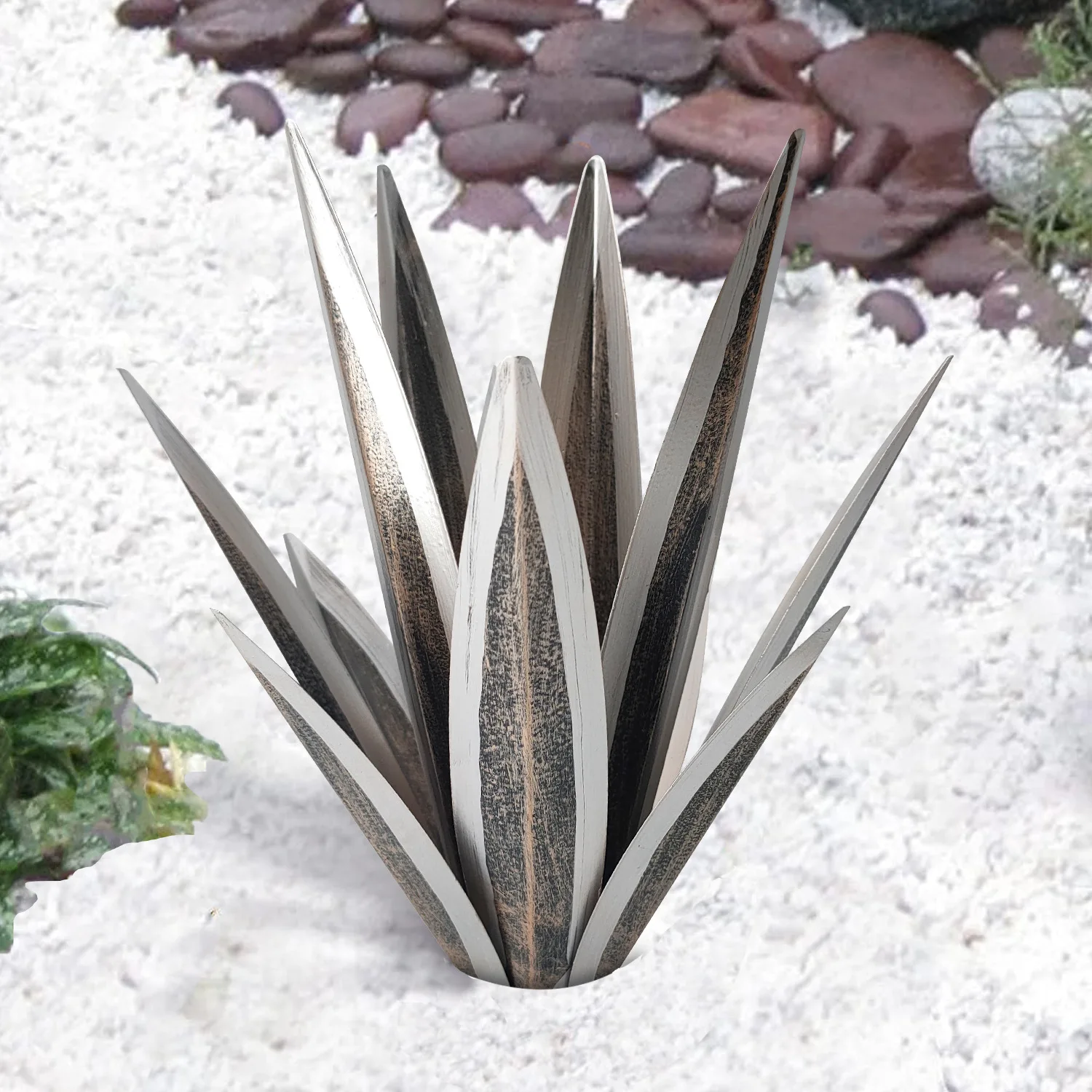 Agave Plant Metal Creatief Ornament IJzeren Kunstwerk Buiten Patio Tuin IJzeren Kunst Plantendecoratie