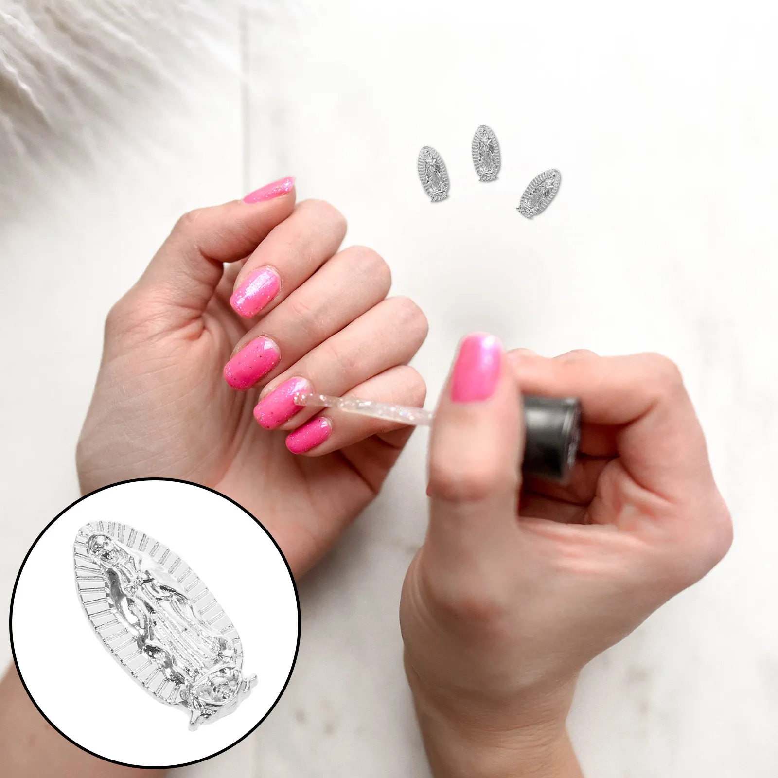 

Набор из 100 3D-украшений для ногтей в виде Будды, металлические религиозные декорации для маникюра, украшения для женщин, DIY-украшения для ногтей