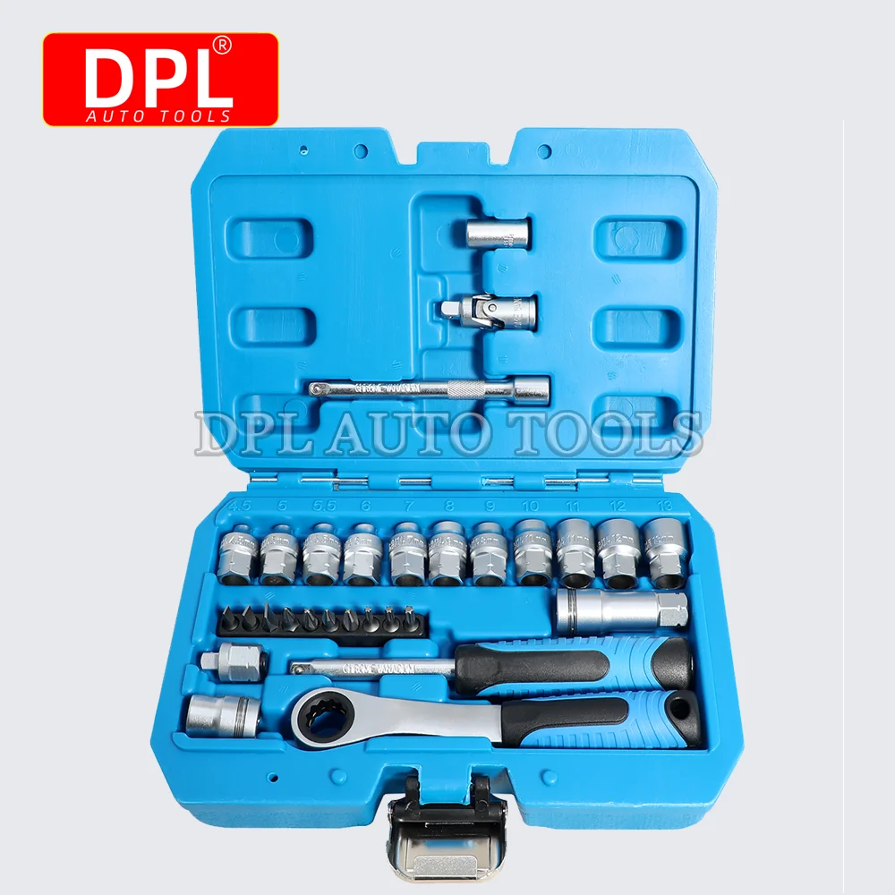 Ratchet Socket Wrench Kit 29PCS 12Point Torque Wrench Combo Car Repair Tool Set Automotive Maintenance Hand Tools