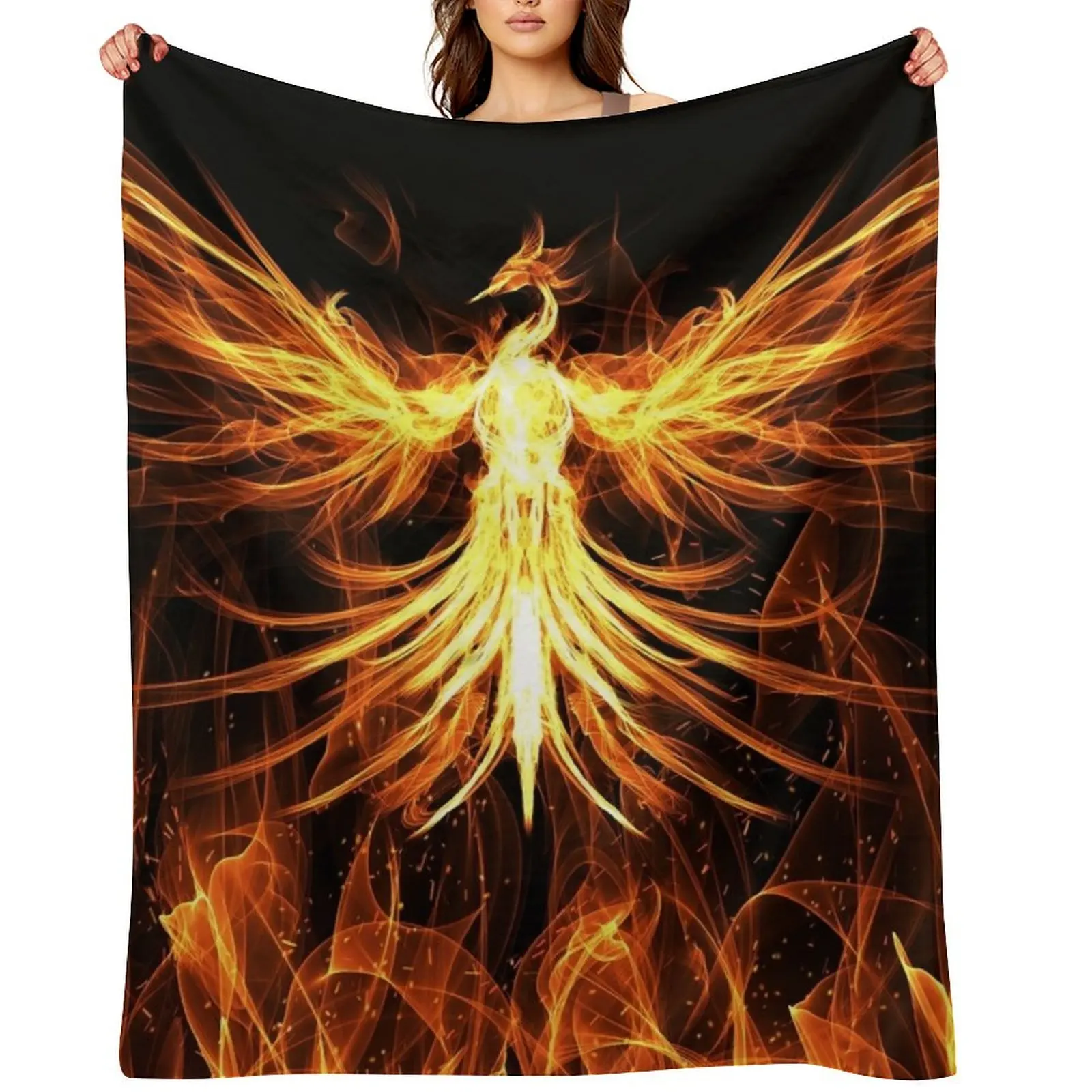 

Phoenix Rising Throw Blanket Decoratives Single Beautifuls for babies Blankets