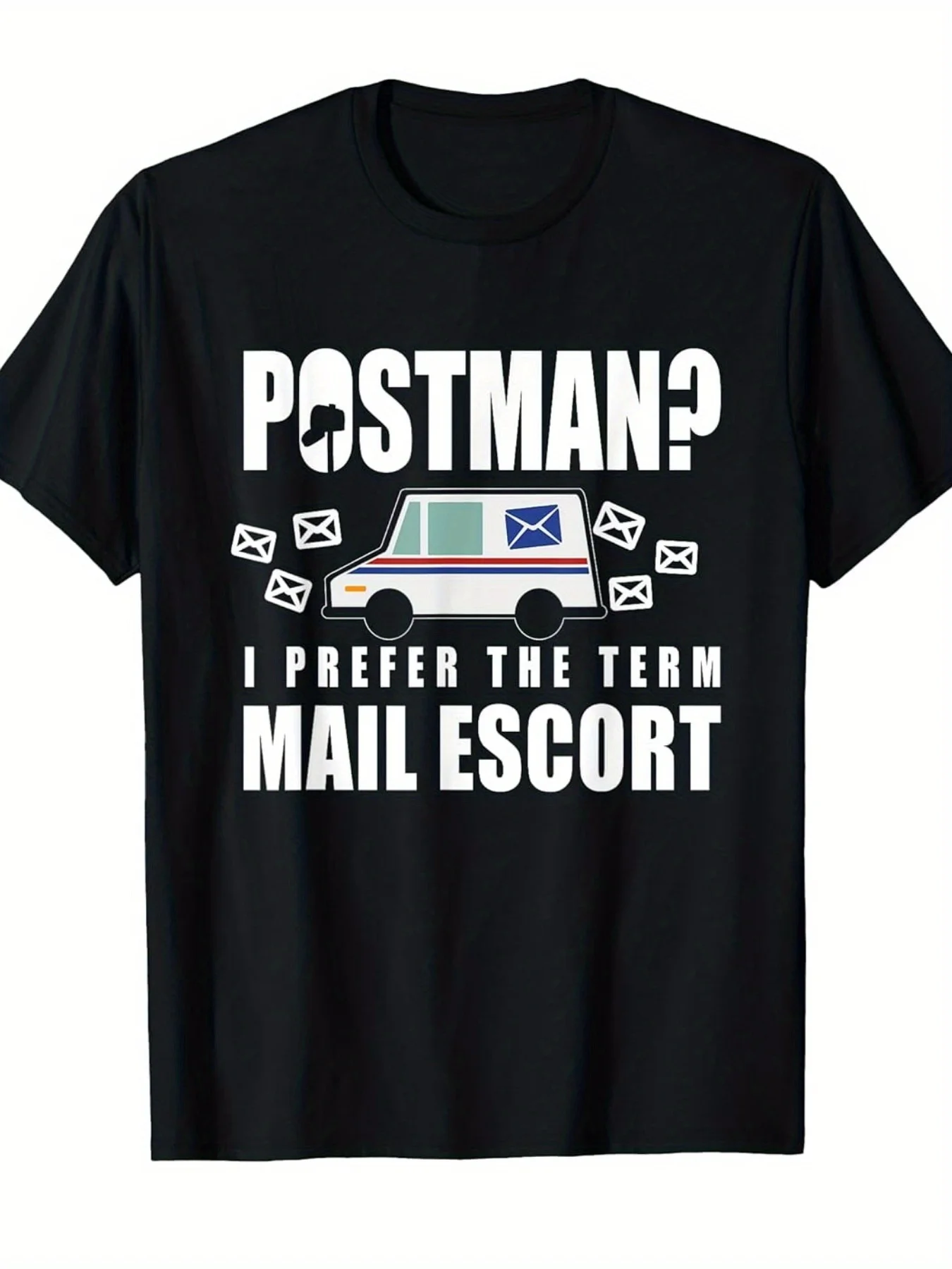 

Men's Funny Postal Worker T-Shirt Mail Carrier Graphic Tee Breathable Cotton Crew Neck Shirt Postman Outfits Casual Wear