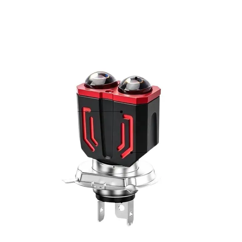 1Pcs Fog Lights 12-80V H4 LED Moto BA20D 1200LM LED Motorcycle Headlight Bulbs CSP Yellow White Hi Lo Lamp Scooter Accessories
