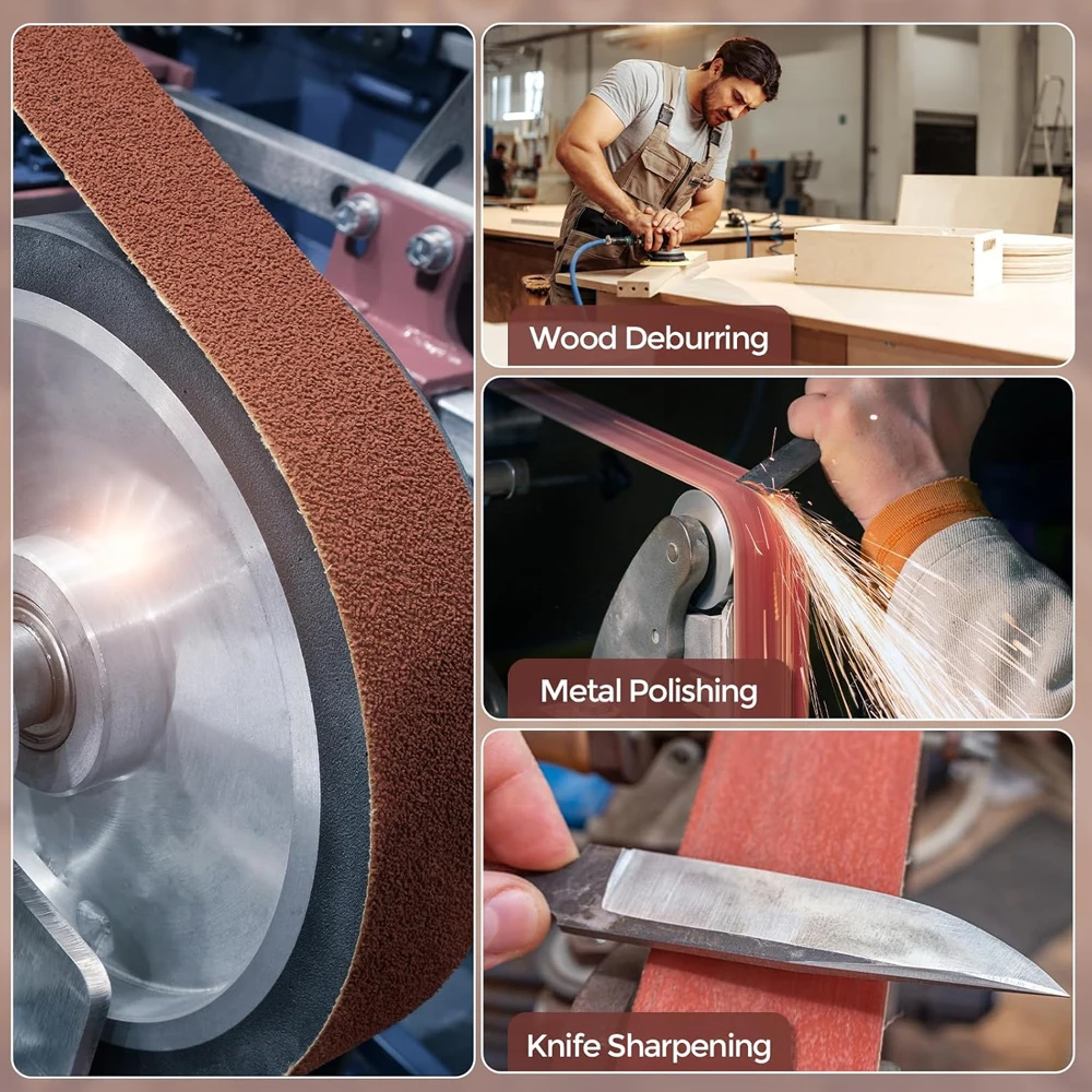20 pezzi 75x533mm 3x21 pollici nastro abrasivo 40/60/80/120/180/240/320 grana ossido di alluminio nastro abrasivo levigatrice nastro per la lavorazione del legno