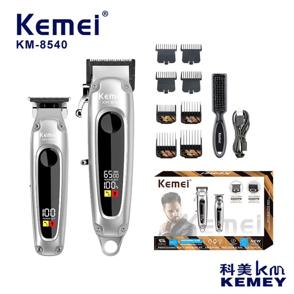 

Kemei Hair Trimmer Professional Electric Hair Clipper Trimmer Set For Men Rechargeable Cordless Electric Trimmer for Men