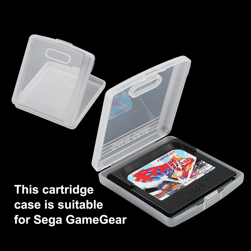 10pcs Single Game Card Cartridge Storage Display Box for Sega Game Gear Cart GG Clear Replacement GameGear Protective Case