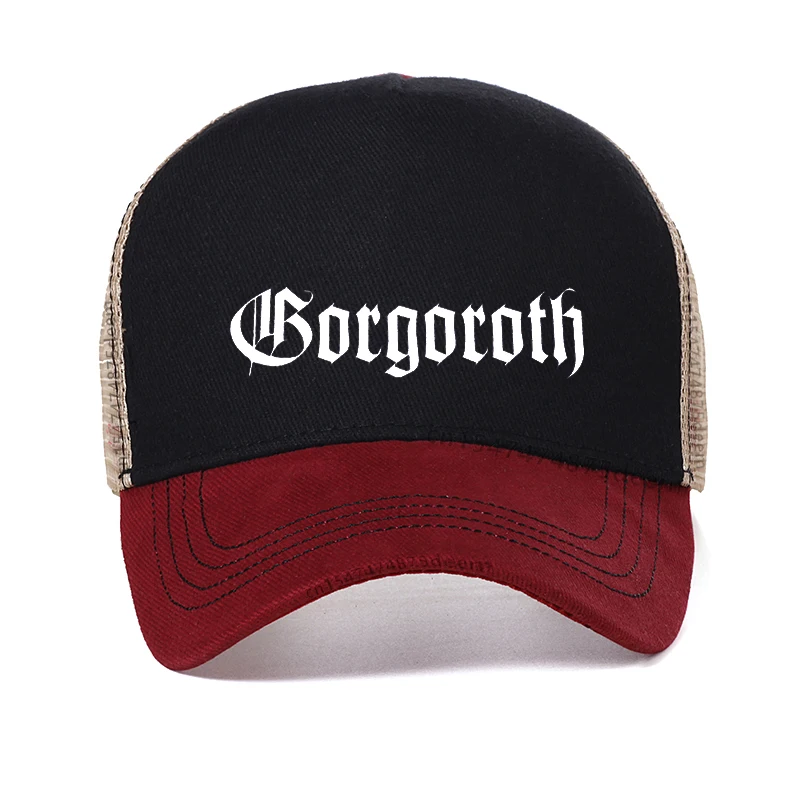 

GORGOROTH Men Rock Band baseball cap Thrash Black DEATH HEAVY METAL punk Rap singer hip hop cap cool Mesh breathable hat