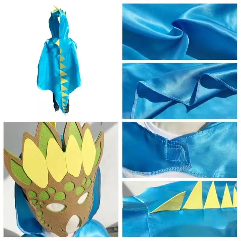 

Fancy Mask Dragon Cloak Hooded Cape Golves Halloween Costume Cosplay Costumes Dinosaur Costume Party