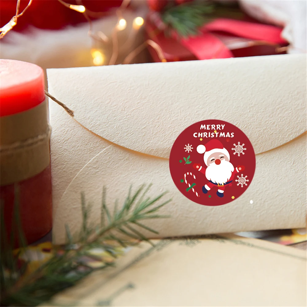 1 Zoll Frohe Weihnachten Aufkleber Schneemann alter Mann Aufkleber für Weihnachts feier Dekor Aufkleber Neujahr Geschenk box versiegelt Back kuchen Tag