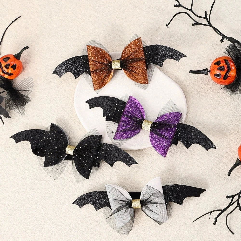 

1 шт., заколки для Хэллоуина, заколки для волос с бантом и крыльями летучей мыши, заколки для челки для девочек, вечерние головные уборы, заколки, головные уборы для косплея