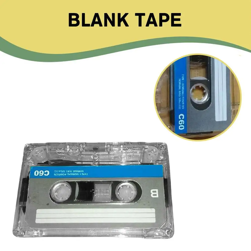 Magnetic Tape Audio Cassette 60-Minute Blank Recording Tape Audio Cassette Vintage Music Voice Recording Media
