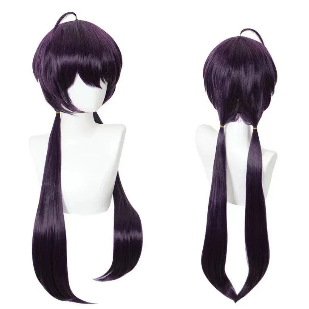 

Wenhao Wild Dog Spring Mirror Flower Cosplay Wigs Deep Purple Long 80cm Anime Role Playing Headset Full Wig