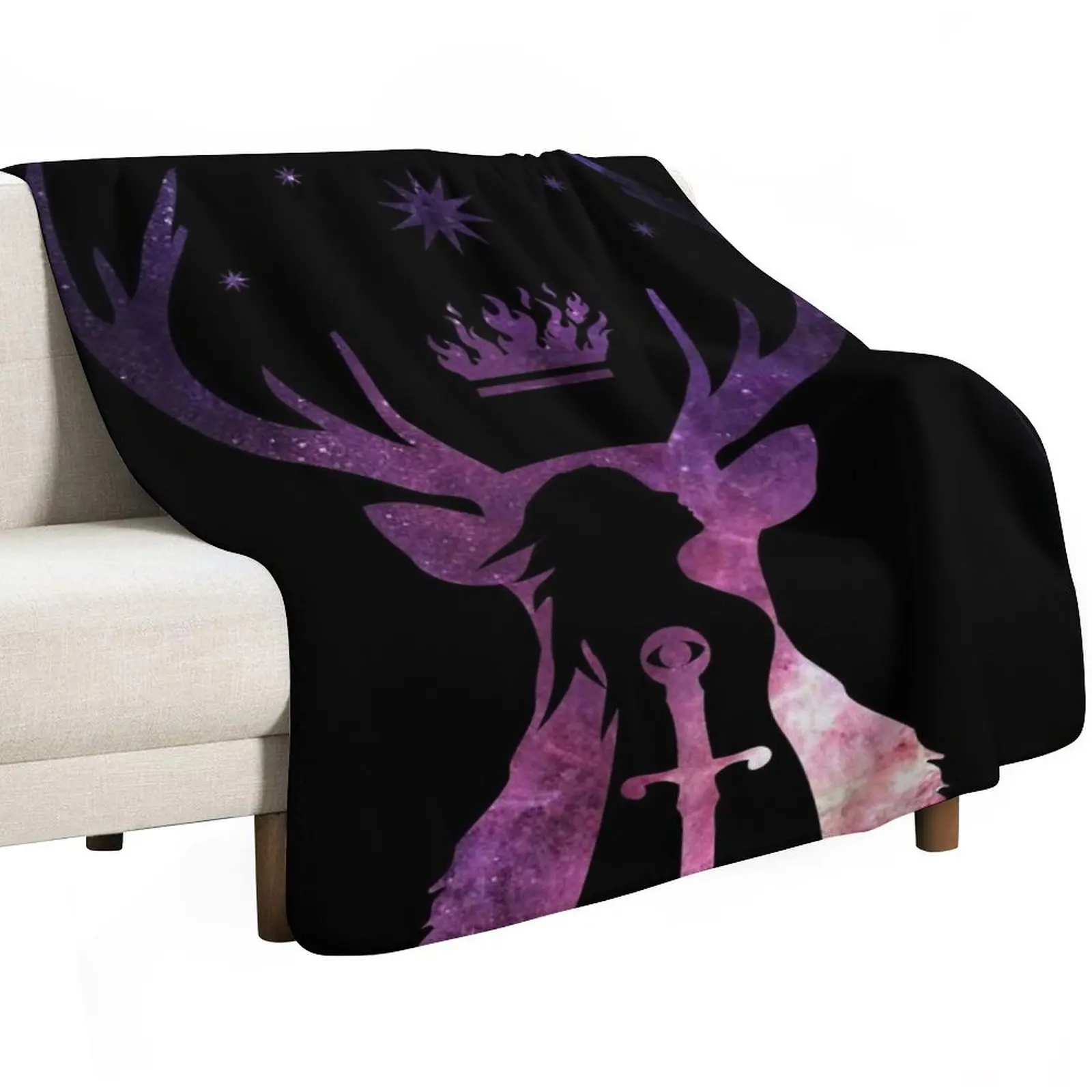 Throne of Glass Aelin Fanart Throw Blanket Stuffeds Camping Multi-Purpose Bed Fashionable Flannels Summer Beddings Blankets