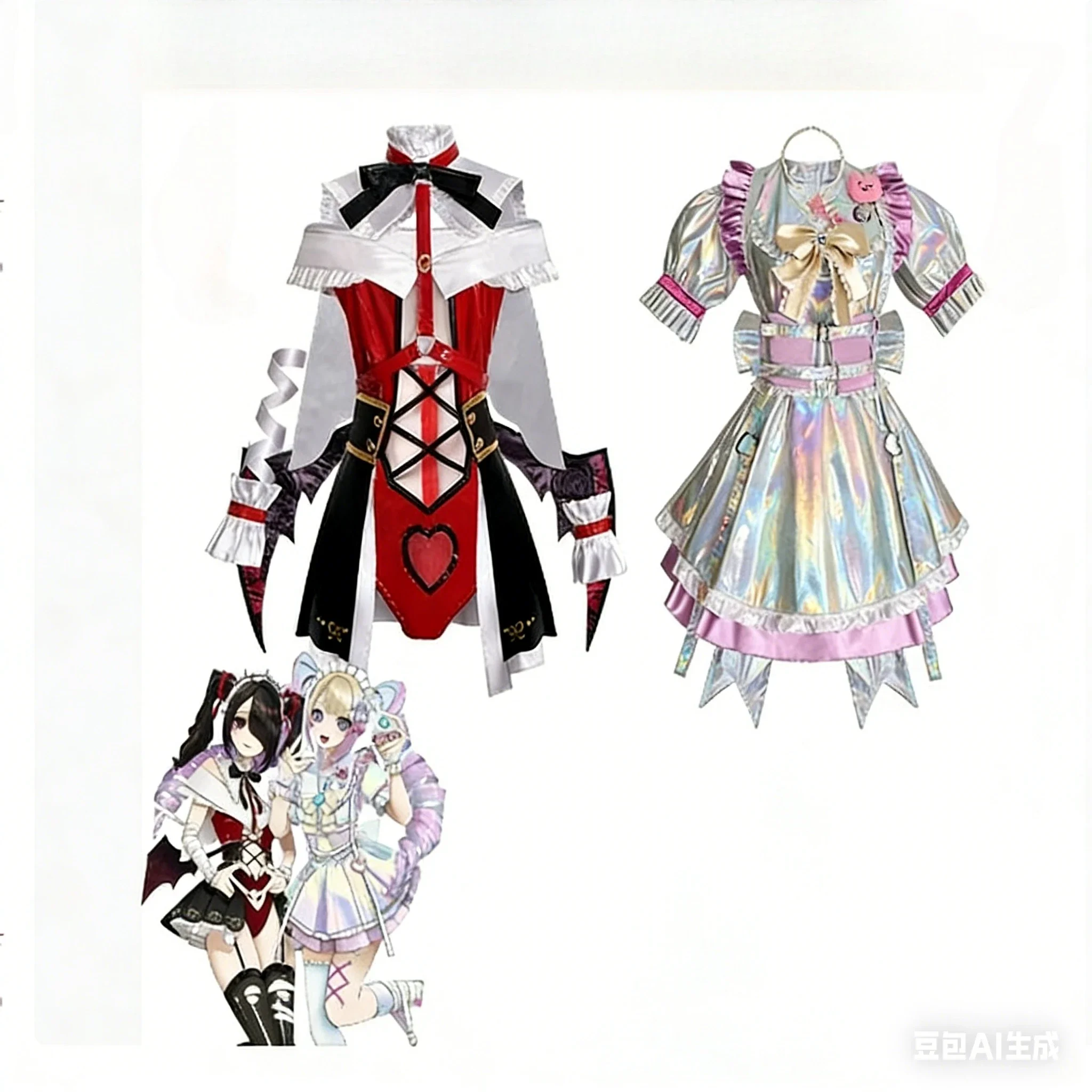 

KAngel Cosplay Costume NEEDY GIRL OVERDOSE Fantasy TangTang Anniversary Colorful Dress Cosplay Costume Latest Party Halloween