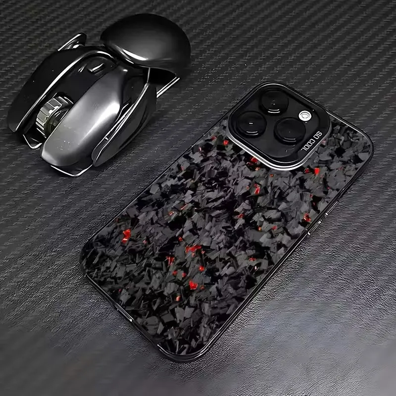Artistic Carbon Fiber Pattern Phone Case For iPhone 17 Pro 16 15 14 13 12 11 17 Pro Max 7 8 Plus X XS XR 17 Air Soft TPU Cover