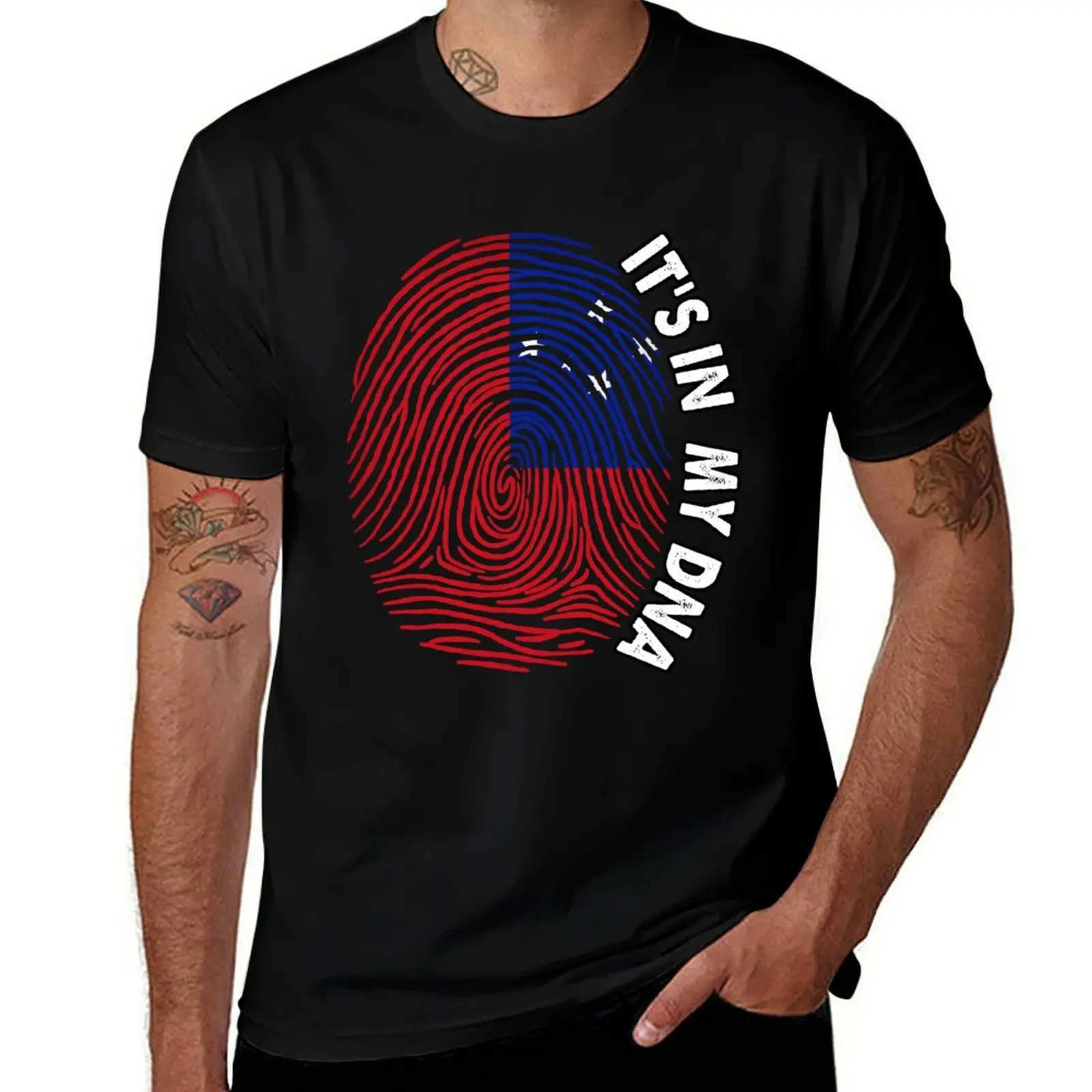 

Samoa Its In My DNA - Samoa Samoan Flag In Thumbprint - It's in my DNA Samoa Gift for Samoans people Flag T-Shirt